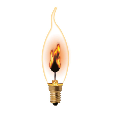 Лампа декоративная IL-N-CW35-3/RED-FLAME/E14/CL с типом свечения "эффект пламени" форма "свеча на ветру" прозр. упак. картон  UL-00002982