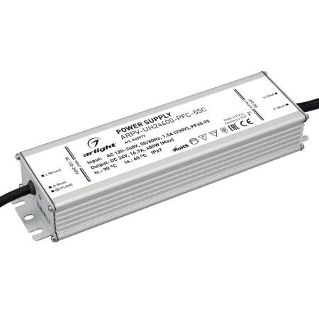 Блок питания ARPV-UH24400-PFC-55C (24В 16.7А 400Вт) (IP67 металл)  040977