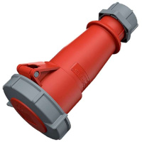 Розетка кабельная 32А 4п 3ч 400-440В IP67 литая винтовые клеммы для реф. контейнеров AM-TOP красн. Mennekes 2177A