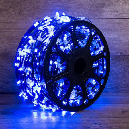 Гирлянда светодиодная "LED ClipLight" 1.5м 665LED син. 80Вт 12В IP65 провод черн. (уп.100м)  325-123