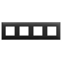 Рамка 4-м 8мод. Avanti "Черный матовый"  4412908