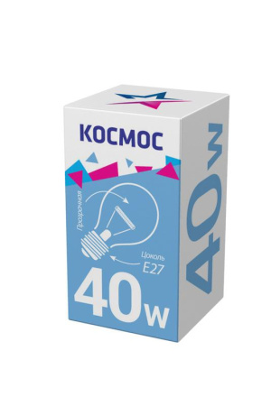 Лампа накаливания 40Вт A50/A55 прозрачная E27 230В  LKsmSt55CL40E27v2