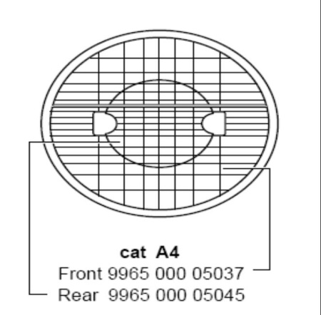 Аксессуар MVF403 FRONT REFLECTOR ASSY CAT A4  996500005037
