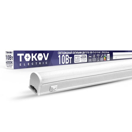 Светильник светодиодный ДБО Т5 10Вт 4К IP40  TKE-DBO-T5-0.9-10-4K