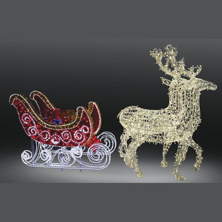 Фигура светодиодная "Олени с санями" 1LED 250Вт IP65  503-112