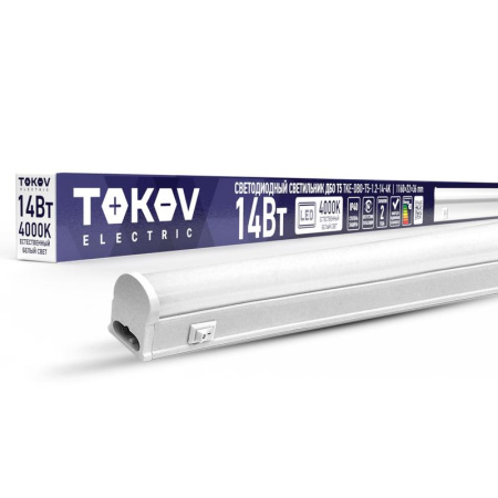 Светильник светодиодный ДБО Т5 14Вт 4К IP40  TKE-DBO-T5-1.2-14-4K