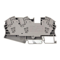 Клемма проходная зажим push-in 3 точки подкл. 16кв.мм сер.  VPR-16-TWIN-GY Клемма проходная зажим push-in 3 точки подкл. 16кв.мм сер.  VPR-16-TWIN-GY