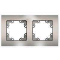 Рамка 2-м Афина стеклянная мокко UNIVersal 2285