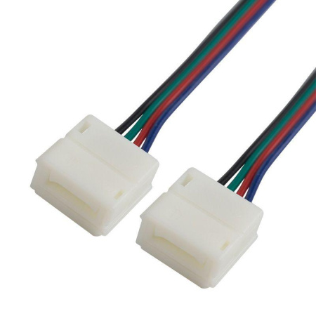 Коннектор соединительный (2 разъема) для RGB LED лент 10мм влагозащ. 15см (уп.10шт)  144-026
