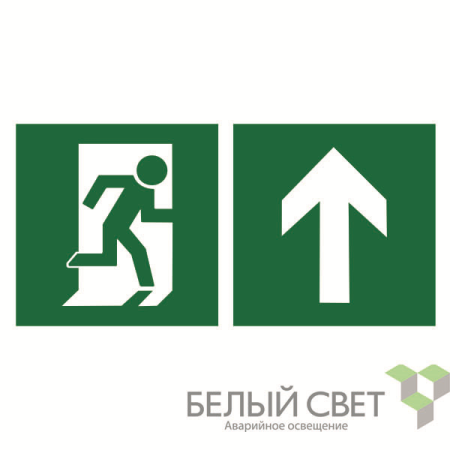 Знак безопасности BL-2010B.E38 "Напр. к эвакуационному выходу прямо"  a18145
