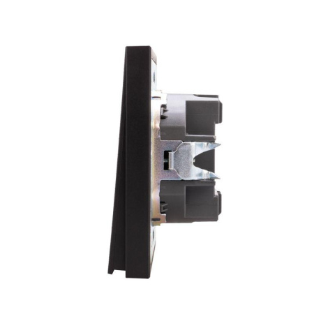 Выключатель STRONG 1кл с подсветкой 10А MIELE с/у антрацит  KR-78-0713-5