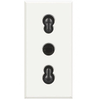 Розетка 1-м СП 1мод. Axolute 16А IP20 250В 2P+E экранир. контакты бел. Leg BTC HD4180