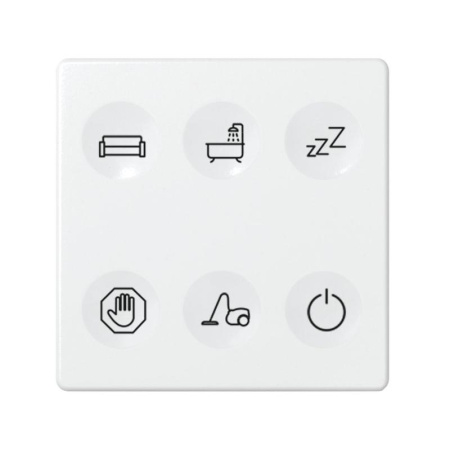 Выключатель сенсорный 6-кл. СП  82 Sense IP20 с тематич. маркир. Т1 бел.  8000663-030