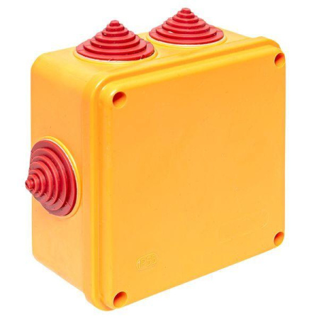 Коробка огнестойкая E90 100х100х50мм 6п с клеммником 1.5-10кв.мм IP55  plc-kmrf-100-6-10