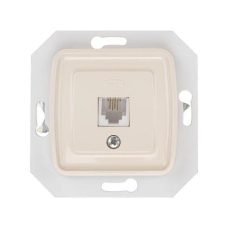 Розетка телефонная СП DEA RJ11 механизм беж.  KR-78-0252