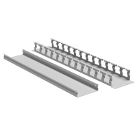 Органайзер кабельный 19дюйм с крышкой 2U глубина 40 мм RAL7035  R5CP1942HE