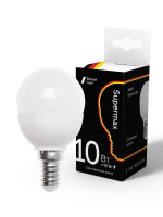 Лампа светодиодная Supermax 10Вт шар 45мм E14 230В 4000К  Sup_LED10wGL45E1440