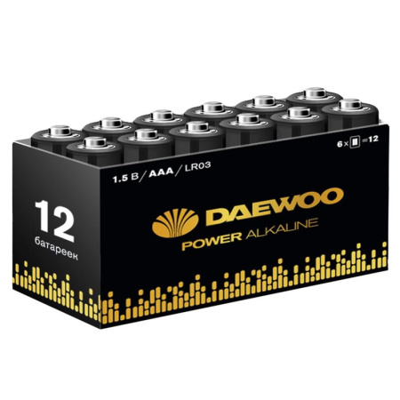Элемент питания алкалиновый AAA/LR03 1.5В Power Alkaline Pack-12 (уп.12шт)  5042100