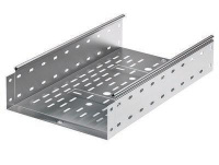 Лоток листовой перфорированный 500х80 L3000 сталь 1мм цинк-ламель  35307ZL