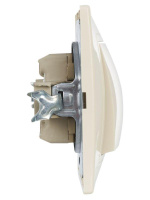 Выключатель 2-кл. СП Кварта 10А IP20 ВС10-2-0-ККм крем.  EVK20-K33-10-DM