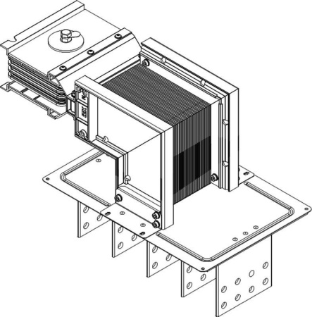 Секция фланцевая лев. Тип1 5000А Al 3L+N+PER НК IP55 тран.  LB-5000A4-25-F-FL1