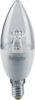 Лампа светодиодная 71 853 NLL-C37-7-230-4K-E14-CL 7Вт свеча 4000К нейтр. бел. E14 525лм 176-264В Navigator 71853