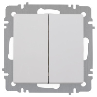 Выключатель  Accent 6-104-01 двойн. 10А-250В IP20 СУ AL/CU бел.  Б0063452