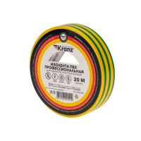 Изолента ПВХ профессиональная 0.18х19мм 20м желт./зел.  KR-09-2807