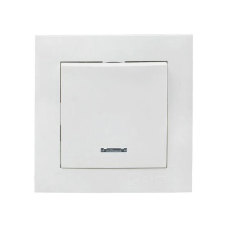 Выключатель 1-кл. СП Валенсия 10А IP20 с индикатором бел. PROxima  EWV10-121-10