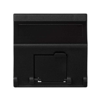 Адаптер на 1-мод. MD (RJ45 оптоволокно) 45х45мм наклонный защ. шторки графит  Connect K80-14