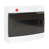 Щиток настенный 12мод. IP41 с дверцей с клеммн. блоком 87512 и замком бел.  84912