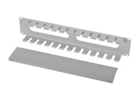Органайзер кабельный горизонтальный ГКЗ-2U 2U Ш=19дюйм Г=5мм односторон. пластик. канал  1502775