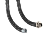 Металлорукав в ПВХ изоляции DN 12мм Dвн.12.0мм Dнар.16.0мм без протяжки черн. (уп.50м)  6071R-012N