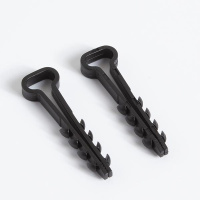 Дюбель-хомут для плоского кабеля 6-14мм черн. (уп.100шт)  TKE-DH-6-14-PK-C05