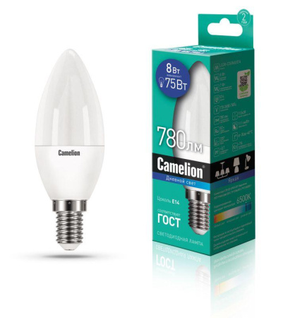 Лампа светодиодная LED8-C35/865/E14 8Вт 220В  13370