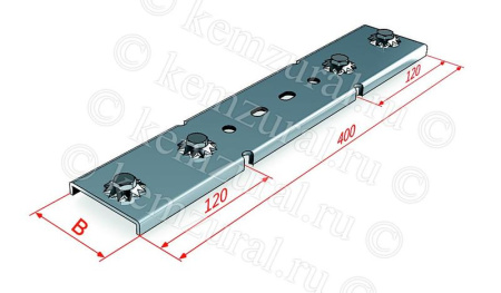 Соединитель переходной НЛ-СПцУТ1.5 борт 50 1.2мм гор. оцинк.  259 450144 19