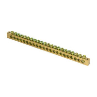 Шина PEN "ноль-земля" 6х9 22 отвер. латунь крепеж по краям PROxima  sn0-63-22-k