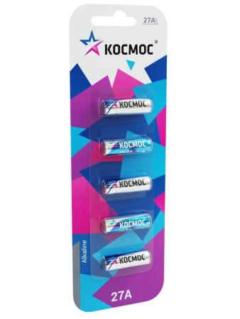 Элемент питания алкалиновый A27 для пультов сигнализаций (блист.5шт)  KOC27A5BL