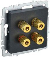 Аудиорозетка 4-м BRITE РА10-БрЧ механизм черн.  BR-S40-K02