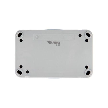 Блок розеток 2-м ОП Mini OG IP54 горизонт. с заземл. сер.  KR-78-0806