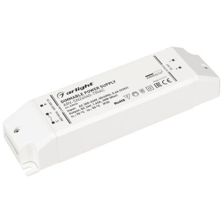 Блок питания ARV-SN24040-TRIAC 24В 1.65А 40Вт IP20 пластик 3 года  030934