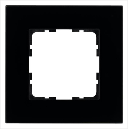 Рамка 1-м G-Glass стекло черн. Black Glass  G1001GB
