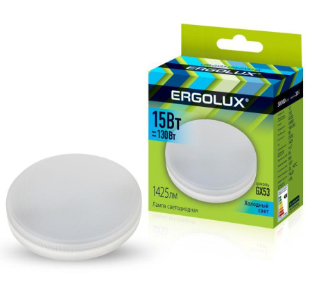 Лампа светодиодная LED-GX53-15W-GX53-4K 15Вт GX53 4500К 180-240В  14239
