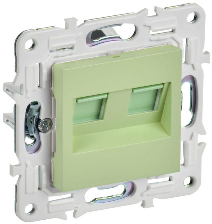 Розетка компьютерная двойн. RJ45 кат.5E SKANDY SK-K03G мятный  SK-K20-1-K06