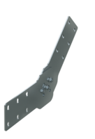 Соединитель для лотка шарнирный вертикал. H=150мм цинк-ламель  UVH050HDZL