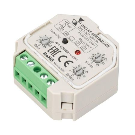 Конвертер RF-сигнала DALI-307-DIM-IN (DALI-BUS RF PUSH) пластик  025602
