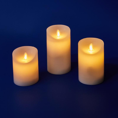 Фигура ULD-F055 WARM WHITE RC CANDLE SET3 "Свеча" на батарейках 2AA (не в/к) диммир. 1 LED пульт ДУ (в/к) (уп.3шт)  UL-00008623