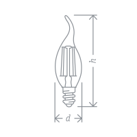 Лампа светодиодная 61 357 NLL-F-FC35-6-230-4K-E14 6Вт свеча на ветру 4000К нейтр. бел. E14 660лм 220-240В Navigator 61357