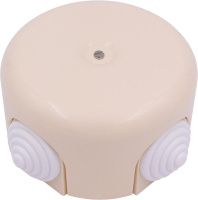 Коробка распределительная 78мм (4 кабельных ввода в комплекте) пластик песочн. зол.  B1-521-24-K