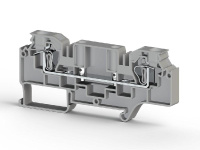 Клеммник пружинный измерительный с 2-мя тест.разъемами 6кв.мм сер. WGO D5  376290
